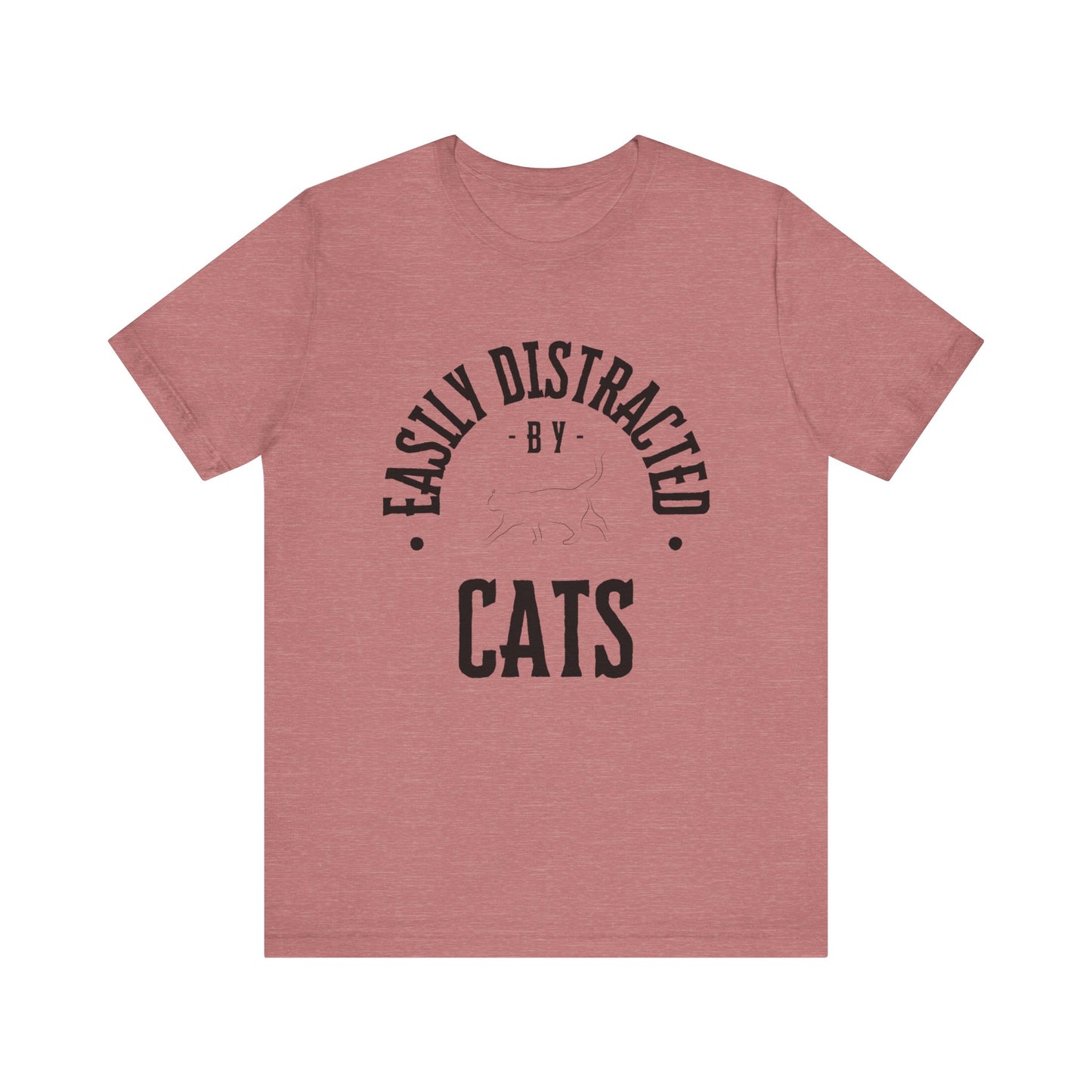 easily distracted by cats unisex jersey tee